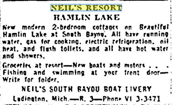 Neils Modern Cottages (Neils Resort) - June 1959 Ad